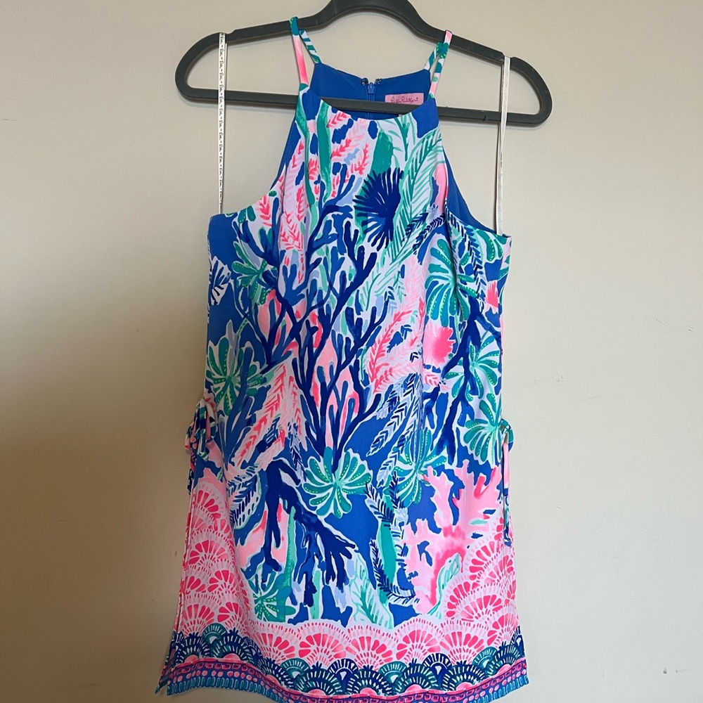 Lilly Pulitzer Blue and Pink Tropical Jumpsuit